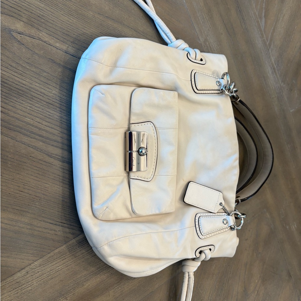 Coach Ivory Kristin Large Leather Satchel - Picture 3 of 4